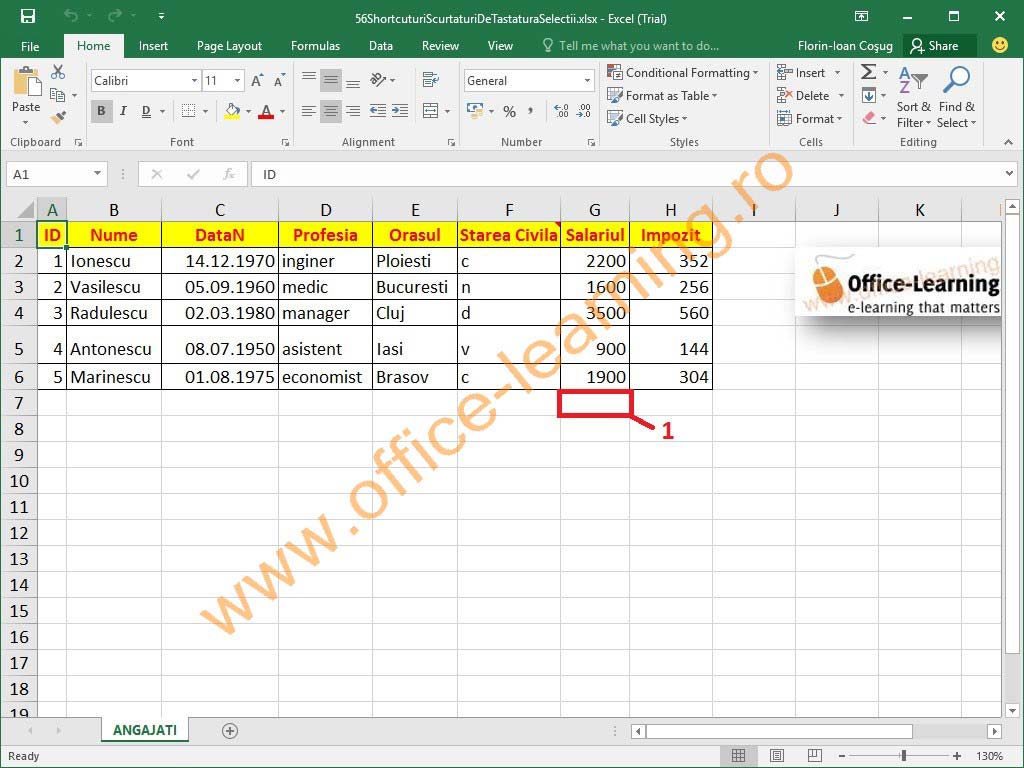 Microsoft Excel Capitolul 5 Shortcut Uri Excel It Learning