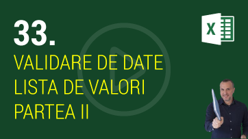 Validare de date in Excel